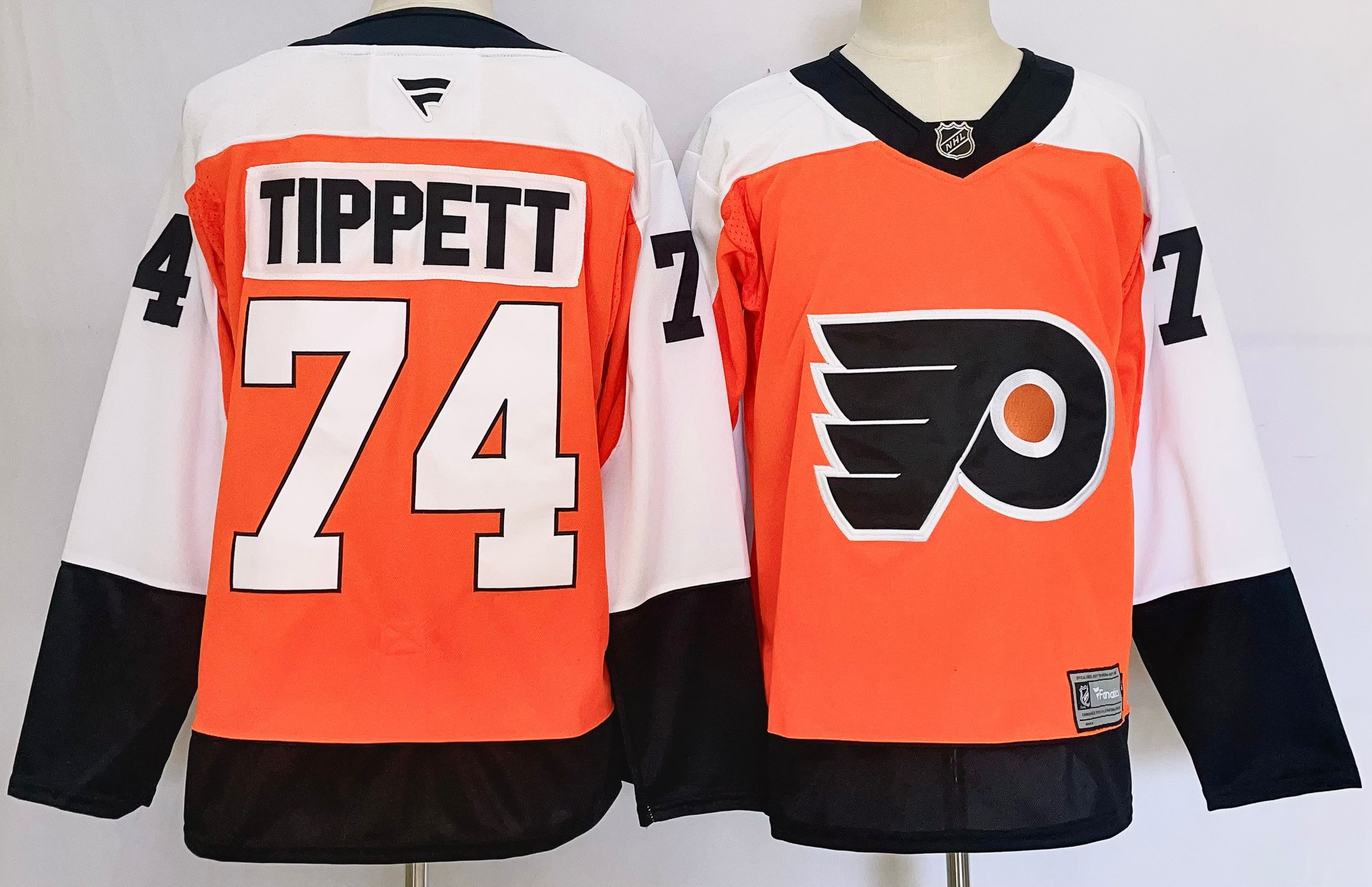 Men Philadelphia Flyers #74 Tippett Orange 2025 Home Premier Player NHL Jersey->philadelphia flyers->NHL Jersey